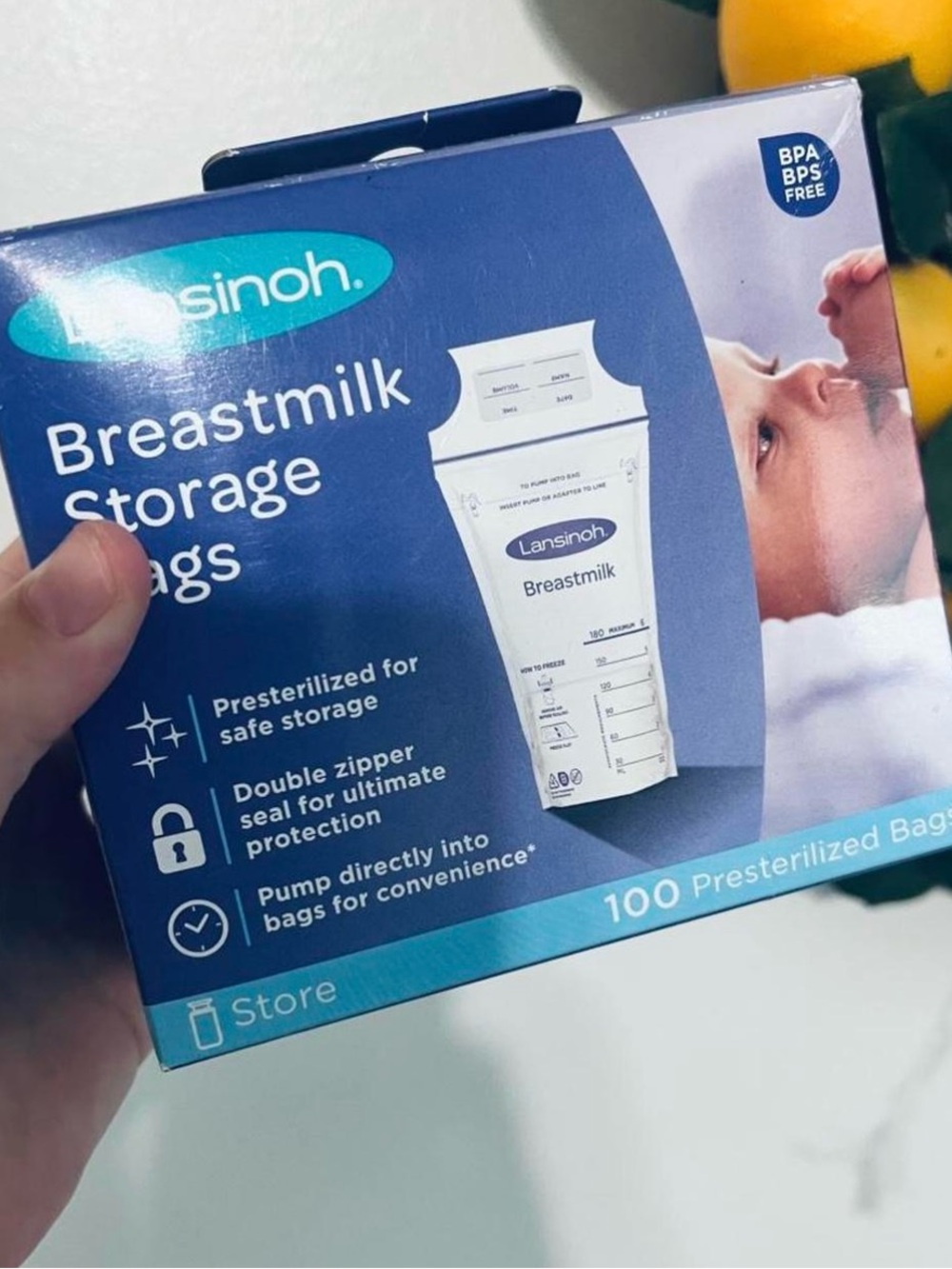 Lansinoh breastmilk storage bags 100 count